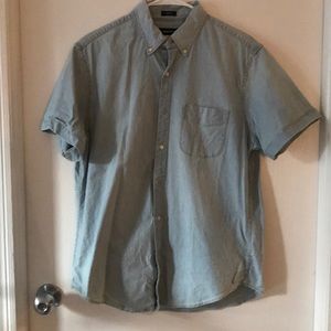 Denim J Crew Short Sleeve Button Down